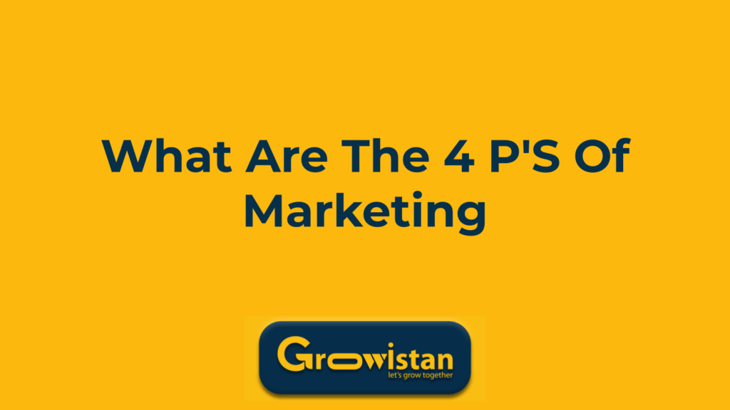 what are the 4 p's of marketing